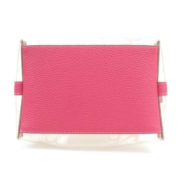 Authentic VASIC Vinyl Handbag Clear/Pink PVC/Leather - Picture 3 of 14